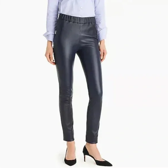 JCrew genuine leather pants EUC taupe small 2 - Picture 12 of 13